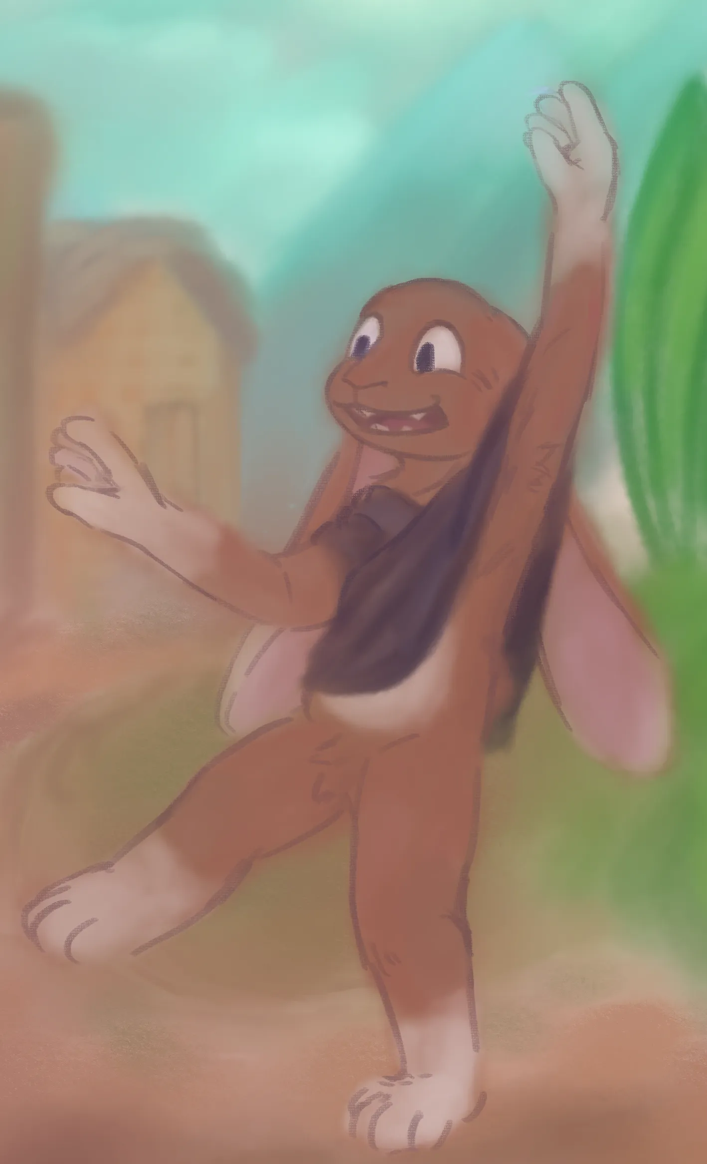 Alpa making exagerated gestures.